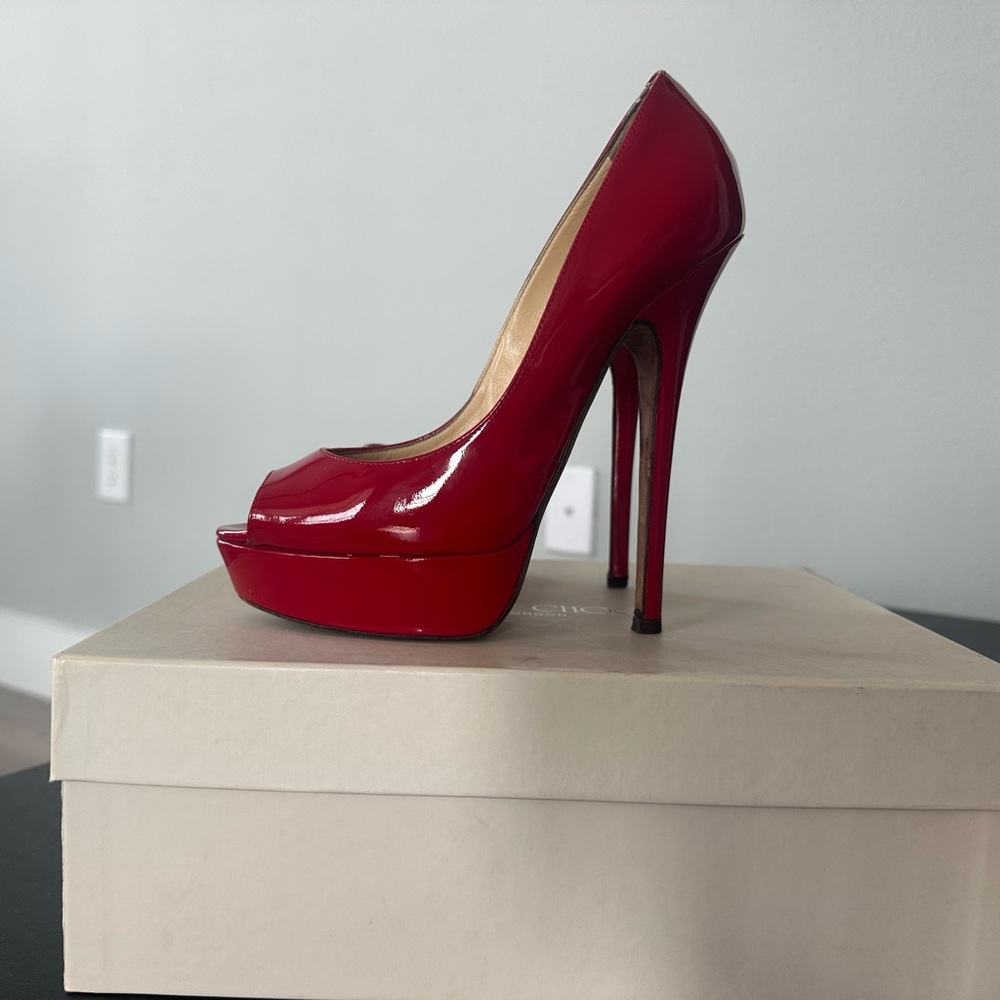 Jimmy Choo Red Patent Leather Heels